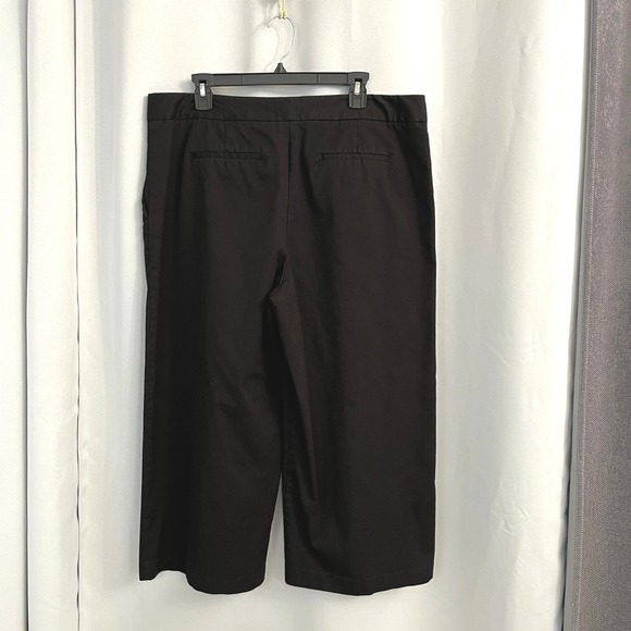 MARIO SERRANI Womens Black‎ Cropped Capri Pants Size 16 Cotton Blend - Picture 3 of 11